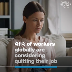 41% de los trabajadores/as a nivel mundial están considerando dejar su trabajo